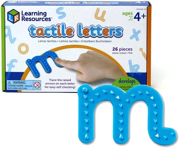 Learning Resources Tactile Letters Set - Children&#039;s Letter Tracing Tool