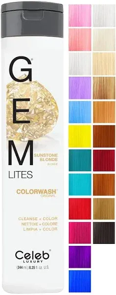 Celeb Luxury Gem Lites CITRINE PALE BLONDE Colorwash Cleanse + Color 8.25 Fl. oz