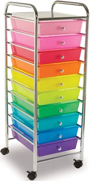 Simply Tidy 10 Drawer Rolling Storage Cart