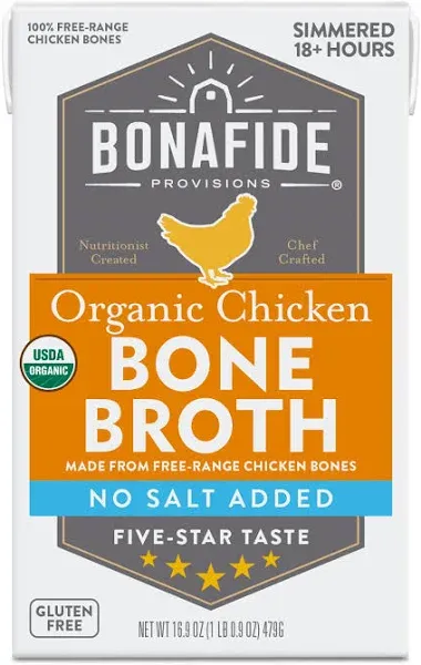 Bonafide Provisions Organic Chicken Bone Broth, No Salt Added