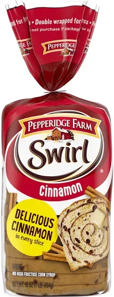 Pepperidge Farm Bread, Swirl, Cinnamon - 16 oz