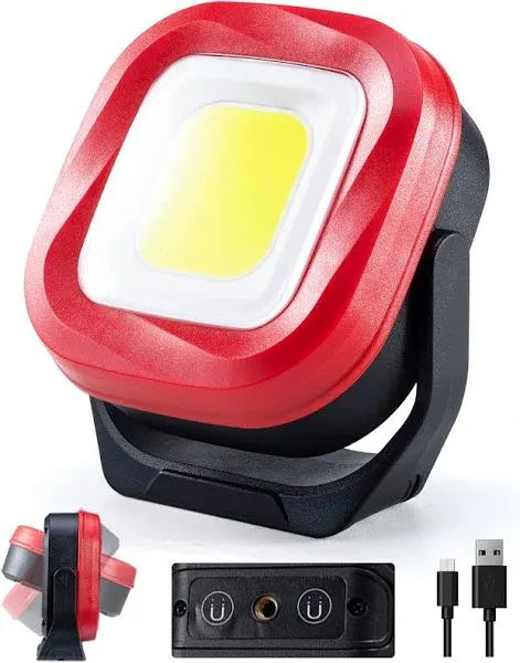 Magnetic Work Light, 42 Leds 1000 Lumens Rechargeable Work Lights Black