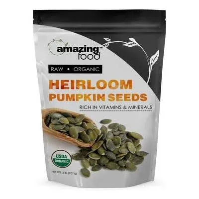 Amazing Nutrition, Amazing Foods Organic Heirloom Pumpkin Seeds, 2 Lbs