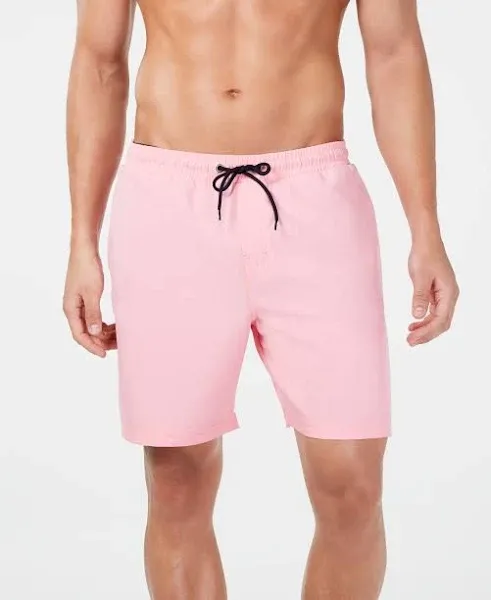 Club Room Men's Quick-Dry Performance Solid Swim Trunks