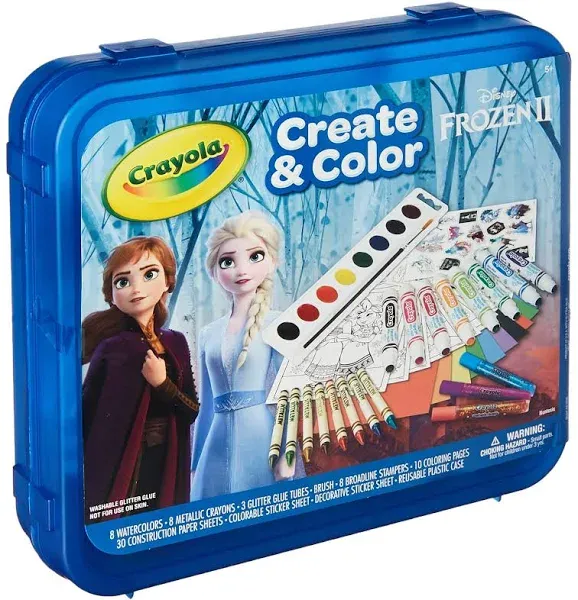 Crayola Frozen 2 Art Set Arts &amp; Crafts Gift for Kids Ages 5 + Markers Paint