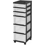 6-Drawer Plastic Storage Cart Organizer Wheels Craft Supplies Paper Shelf New