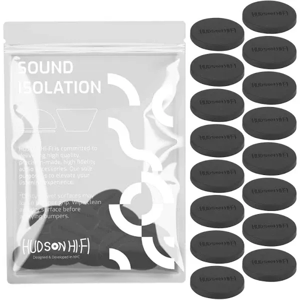 Hudson Hi-Fi 1" Platinum Silicone Isolation Dot, Non-Skid Isolation Feet with Adhesive - 20 Duro - 16 Pack | Reverb