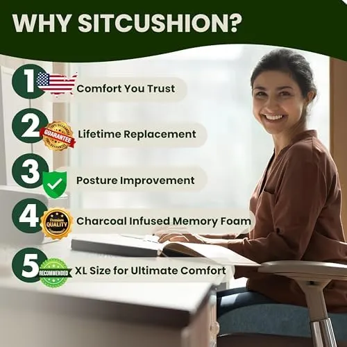 SitCushion Seat Cushion for Tailbone Pain Relief