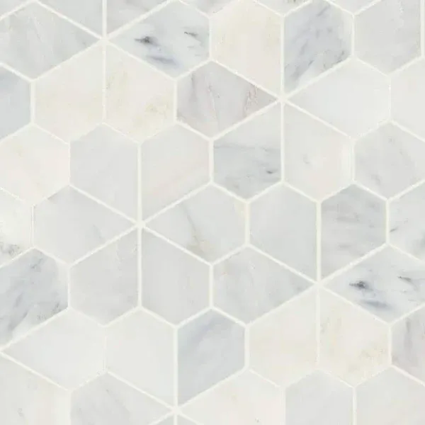 Bedrosians Monet Mosaic 6 Oriental White Tile & Stone