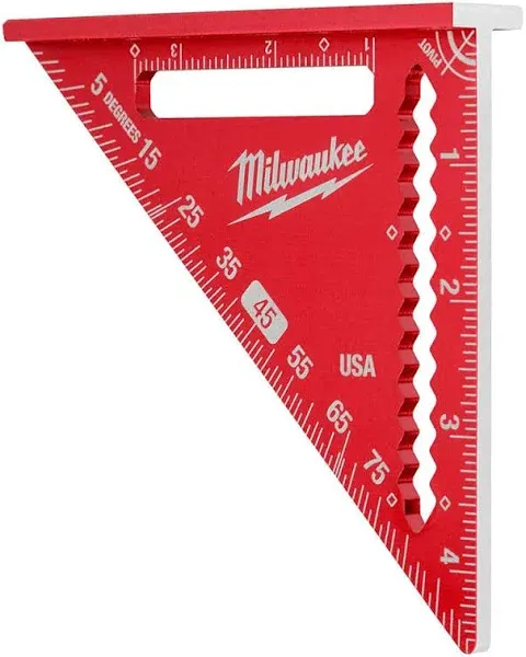 Milwaukee Trim Square 4 1/2 Inch Measuring Work Tool High Visibility Markings