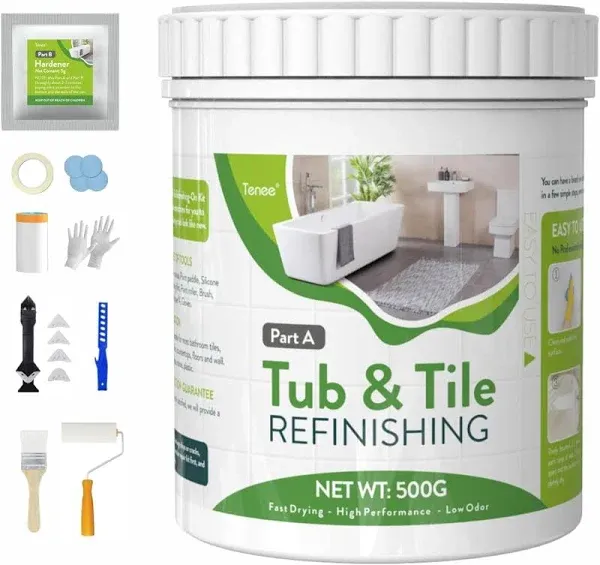 DIY Sink Bathtub Reglaze Kit White Tub and Tile Refinishing Kit