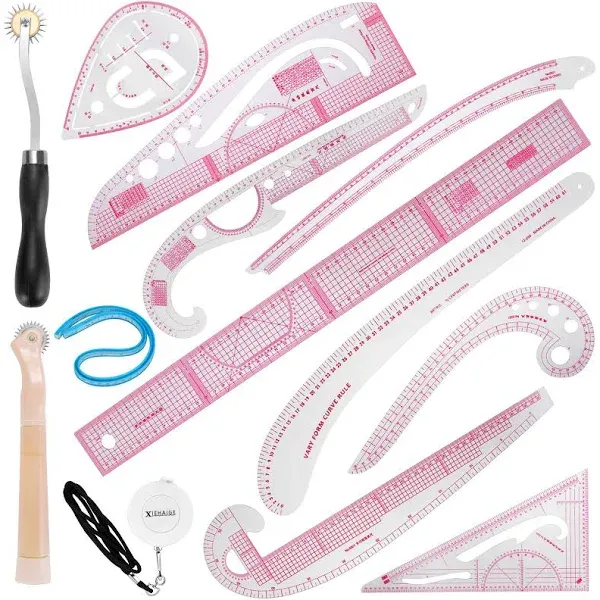 FRENCH CURVE RULER Sewing Plastic Pattern Rulers Tailor DIY Set 13 Style EXTCCT