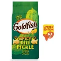 Goldfish Spicy Dill Pickle Flavored Crackers Bag