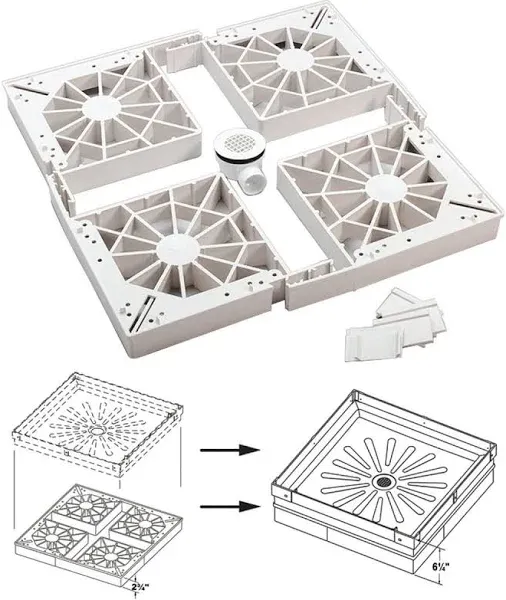 Mustee E. L. 86.500 Durastall Shower Base Extender