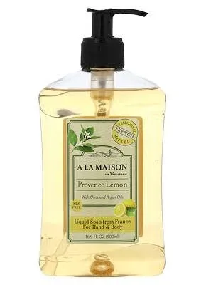 A La Maison de Provence, Liquid Soap For Hands & Body, Provence Lemon, 16.9 fl oz (500 ml)