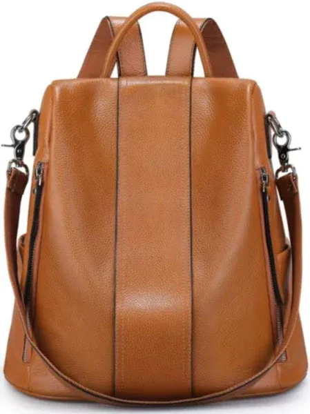 Women's Anti-Theft Leather Backpack