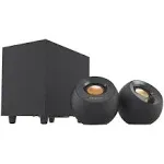 Creative Labs Pebble Plus 2.1 Channel Computer Speakers - Black