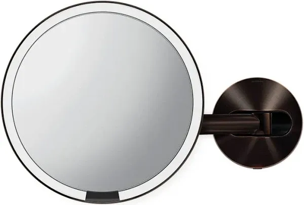 simplehuman Wall-Mounted Sensor Makeup Mirror with 5x Magnification