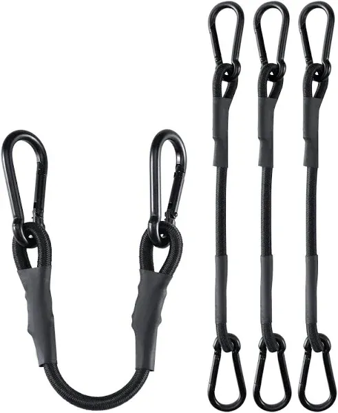 LuckyStraps 8 Inch Short Small Carabiner Bungee Cord