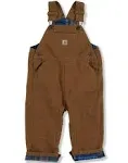 Carhartt Baby Boys' Flannel-Lined Canvas Bib Overalls