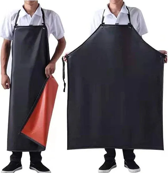 RUIBOLU Waterproof Rubber Vinyl Work Apron