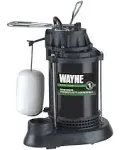 Wayne SPF33 Sump Pump, 1-Phase, 9.5 A, 120 V, 0.33 hp, 1-1/2 in Outlet