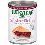 Lucky Leaf Premium Strawberry Rhubarb Pie Filling or Topping 21 oz 4 Pack