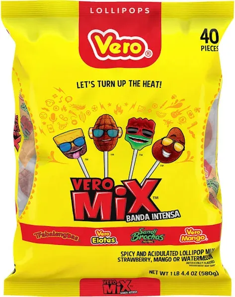 Vero Mix Banda Fuego Assorted Flavors Lollipop