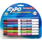 Expo Low Odor Dry Erase Marker, Fine Point, Assorted, 12-Set