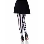 Black and White Harlequin Tights