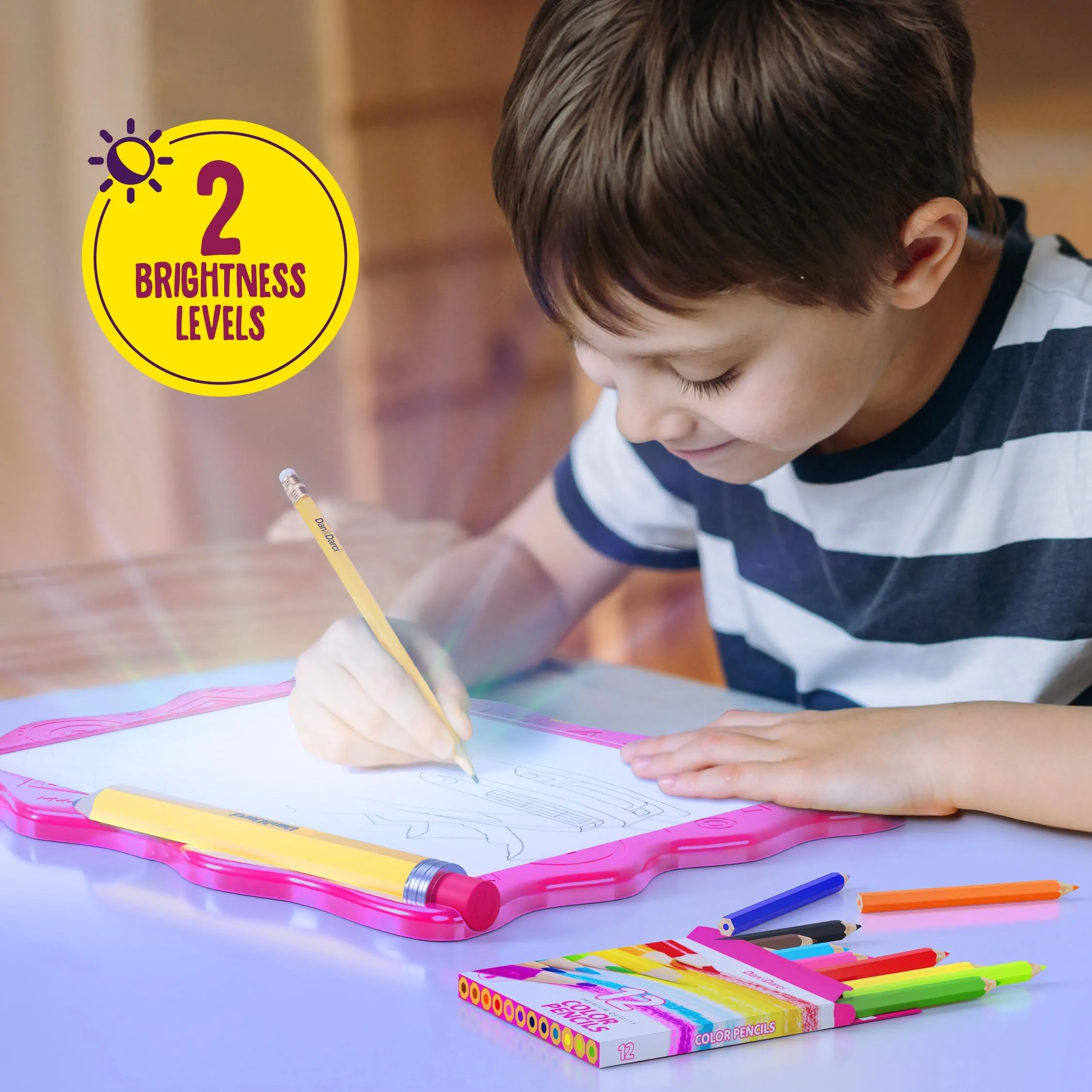 Dan&Darci Light Up Tracing Pad for Kids Arts & Crafts Art Writing Drawing Tracer Board