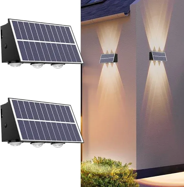 REINHARDT Solar Lights for Outside Solar Fence Lights Outdoor Waterproof Led ...