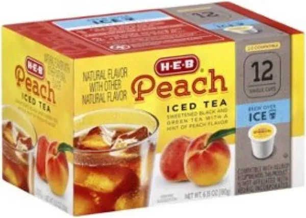 H-E-B Single Serve Peach Iced Tea Cups