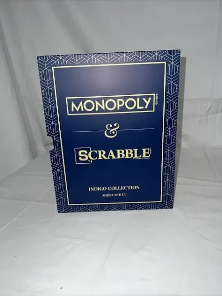 WS Game Company Indigo Collection 2-Pack Scrabble & Monopoly