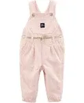 Oshkosh B'gosh Denim History Stripe Overalls 18M Blush Pink