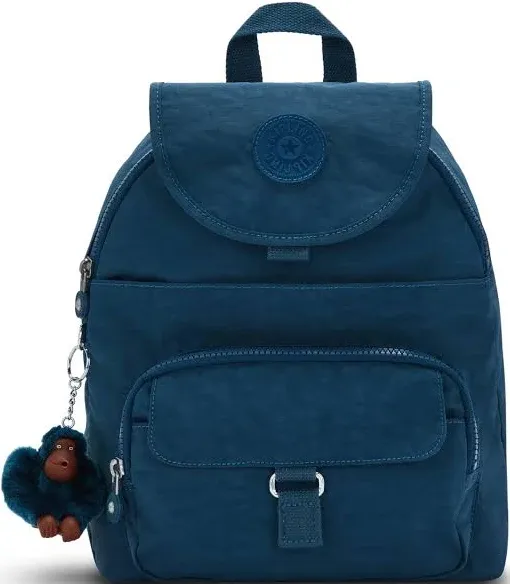 Kipling Women's Queenie Backpack, Adjustable Backpack Straps, Monkey Keychain, Key Clasp, Top Carry Handle