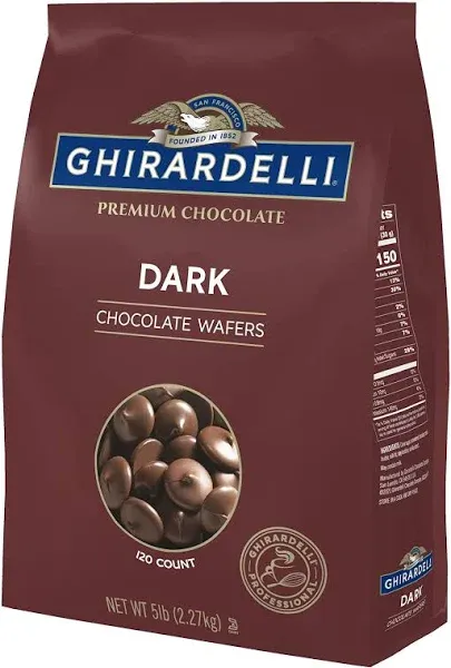 Ghirardelli Dark Chocolate Wafers 5lb Bag