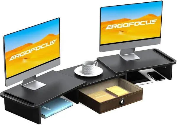 ErgoFocus Dual Monitor Stand Riser