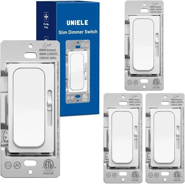 UNIELE Ultra Slim Slide Dimmer Light Switch