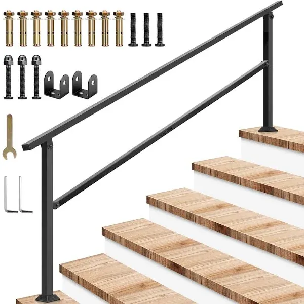 VIVOSUN Outdoor Mattle Iron Stair Handrail