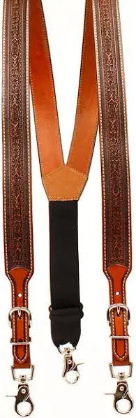 Nocona Men's Tooled Suspenders