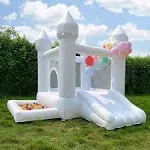 Mini Kids White Inflatable Castle Ball Pit Bounce House Jumping Castle Bounce House for Kids