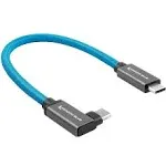 Kondor Blue USB C to USB C High Speed Cable for SSD Recording - Right Angle