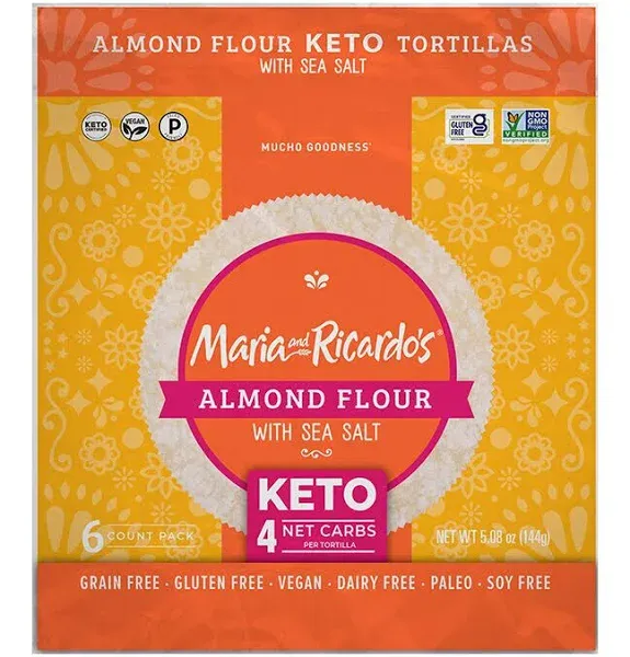 Maria & Ricardo's Almond Flour Keto Tortillas (Sea Salt)