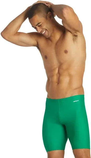 Sporti Men's Solid Compression Jammer Swimsuit