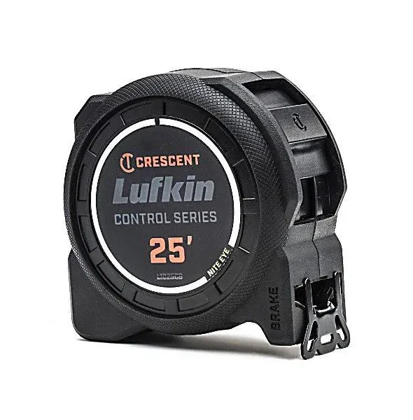 LUFKIN 1-3/16 in x 25 ft Control Series Black Clad Tape Measure - GW L1025CB-02 Measuring Tape