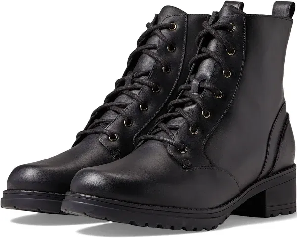 Cole Haan Womens Camea Zipper Combat & Lace-up Boots