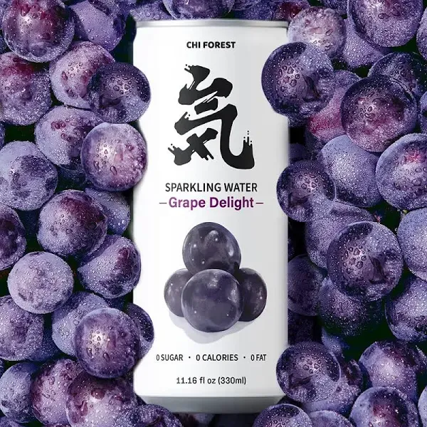 Grape Delight Soda Sparkling Water, 0 Sugar and 0 Calorie Bubbly Water【Value Pack】