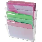 Universal 3 Pocket Wall File Starter Set Letter Clear