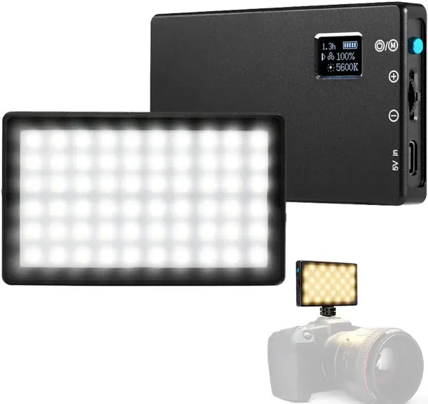 Lume Cube Bicolor Panel Mini LED Light for Professional DSLR Cameras | Adjustable Panel Mini, LCD Display | Photo and Video Lighting, Long Battery Life | Fits Sony, Nikon, Canon, Fuji, Panasonic